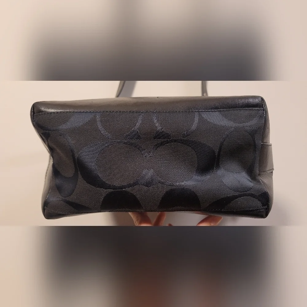 Coach Signature C Sufflette Cloth crossbody bag in black